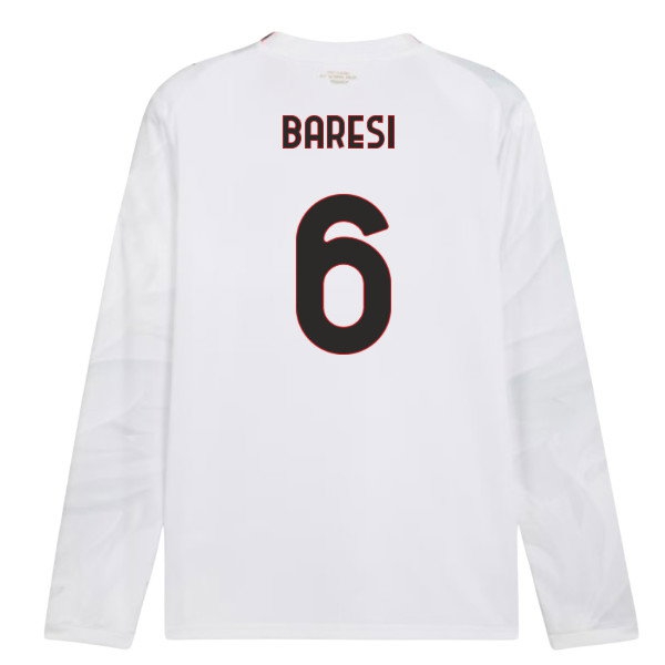2026/27 AC Milan Long Sleeve Shirt Away Kit (Baresi 6)
